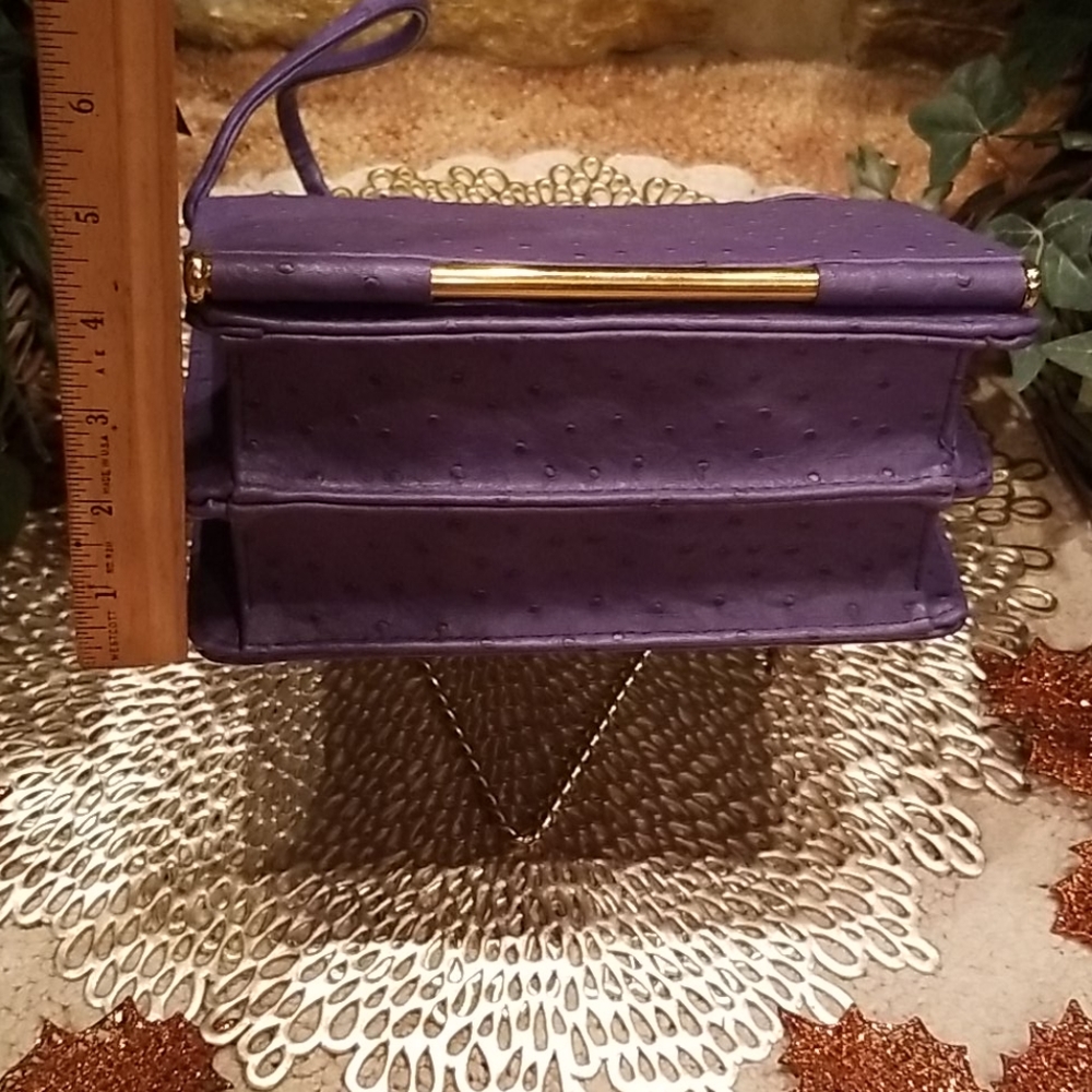 Vintage Elka Embossed Faux Ostrich Shoulder Bag - Picture 7 of 8
